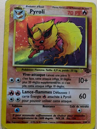 Carte Pokémon Rare Pyroli 70pv Holo 3/64