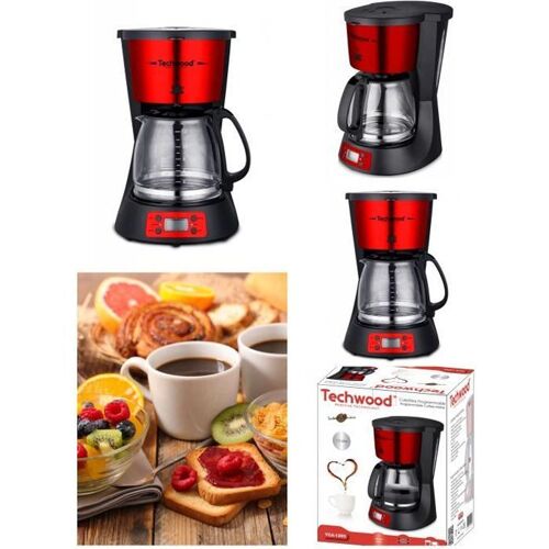 Machine A Cafe Inox Programmable 1,5l (10/12 Tasses) Ecran Lcd Arret Automatique 1000w