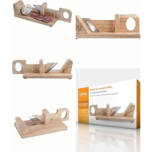 Trancheuse - LIVOO - Guillotine - Lame en acier inoxydable - Couleur marron