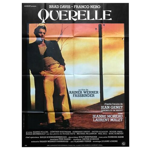 Querelle - Véritable Affiche De Cinéma Pliée - Format 120x160 Cm - De Rainer Werner Fassbinder Avec Brad Davis, Franco Nero, Jeanne Moreau, Laurent Malet, Günther Kaufmann - 1982