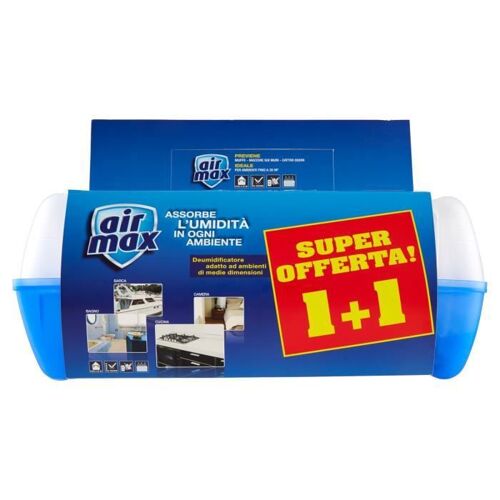 DEUMIDIFICATORE AIR MAX 1+1 CON RICARICA DA 450 GR