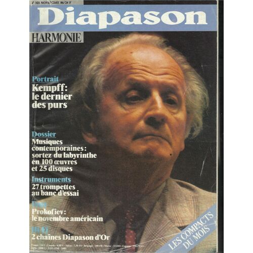Diapason   N° 321 : Kempff Le Dernier Des Purs