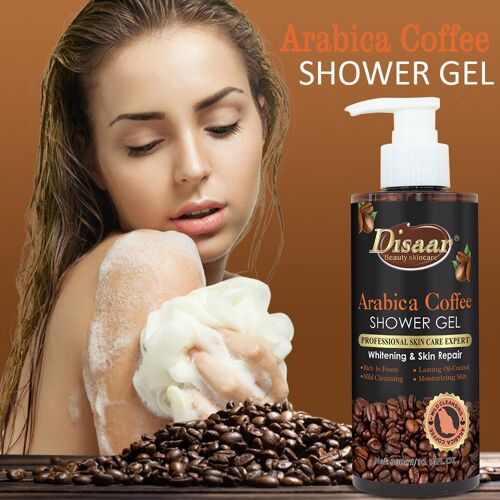Gel De Bain Au Café Transfrontalier, Nettoie Les Pores, Hydrate Et Illumine Le Lait De Bain, Produits De Soins De La Peau Au Café, Vente En Gros 
