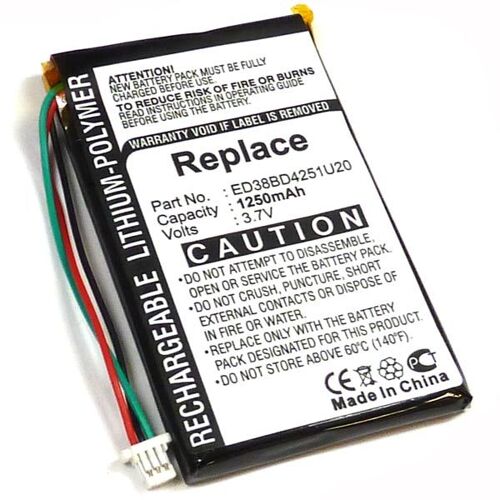 Batterie Li-Polymer 1250 Mah 3,7v Pour Garmin Nüvi 1690 / 1690t Type  361-00019-14