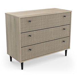 Commode 3 Tiroirs 90 Cm Décor Chêne Kronberg - Kaila