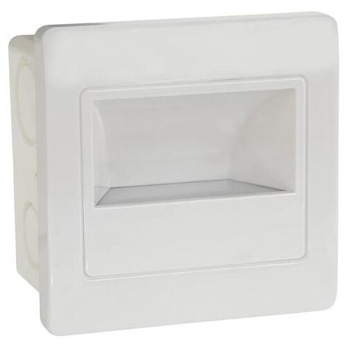 Spot Led Mural Carré Blanc Avec Détecteur Micro-Ondes 2w (Eq. 16w) 4200k Dim. 86x86mm