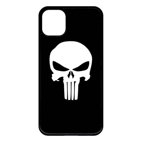 Coque pour iphone 11 - tête de mort sur fond noir - noir