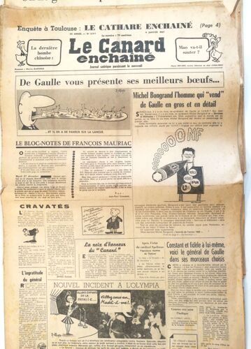 Le Canard Enchainé- Année 1967 Complète - Journal Anniversaire ! Journaux Anciens, Vieux Journaux, Collection, Actualités Du Passé. - -