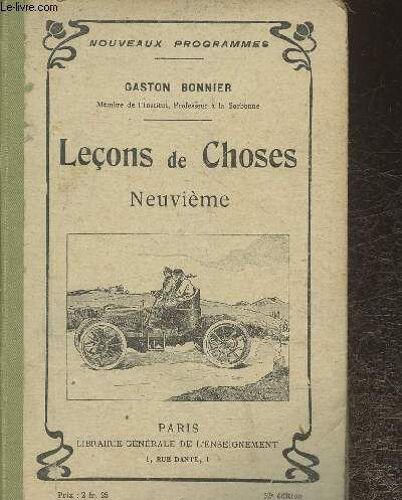 Leçons De Choses- Classe De 9ème- Combustibles, Métaux Usuels, Moyens De Locomotion, Divisions Du Temps