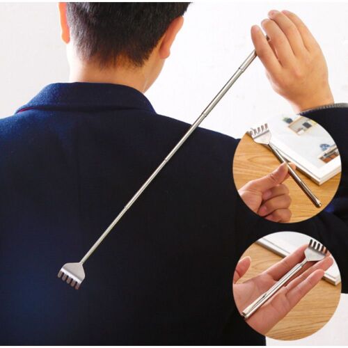 Gratte Dos Télescopique Grattoir Extensible 16-51cm 4 Couleurs + Attache