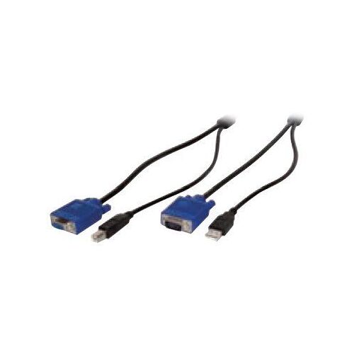 DIGITUS C7 - Câble vidéo / USB - HD-15 (VGA), USB type B (M) pour USB, HD-15 (VGA) - 5 m - noir