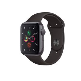 Apple Watch Series 5 (GPS) - Boîtier 44 mm gris en aluminium avec bracelet sport noir