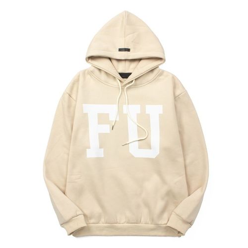 Fog Hoodies Men Letters Printed Pullover Streetwear Men's Hoodie Beige,Xxl