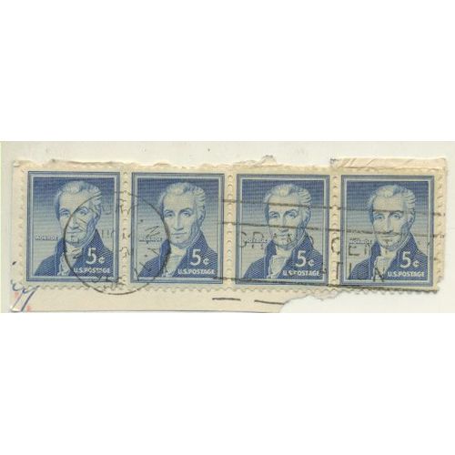 Timbre U S A, Monroe, U S Postage 5 Cents , Oblitérés En 1956