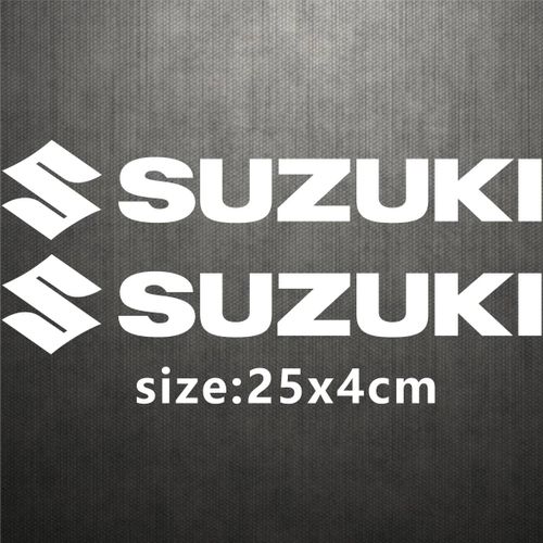 Autocollant De Moto Suzuki,Logo Emblème De Réservoir.White Big.