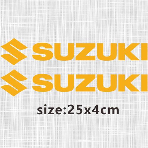 Autocollant De Moto Suzuki,Logo Emblème De Réservoir.Yellow Big.