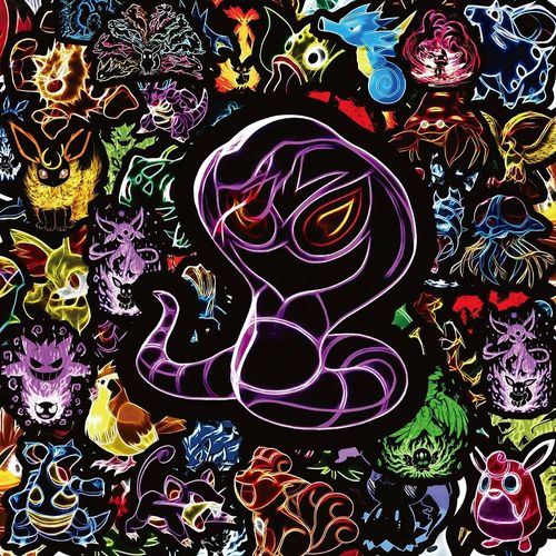 10/30/50/100 Pièces Dessin Animé Pokemon Néon Graffiti Autocollants Anime Décalcomanies Moto Ordinateur Portable Téléphone Autocollant Étanche Enfants Jouets.100Pcs.
