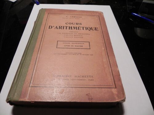 Cours D'arithmetique/Livre Du Maitre