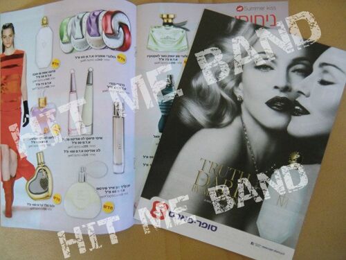 Madonna En Couverture (N°2) De Super-Pharm Parfum "Truth Or Dare" Promo Mdna Israel Juillet 2012