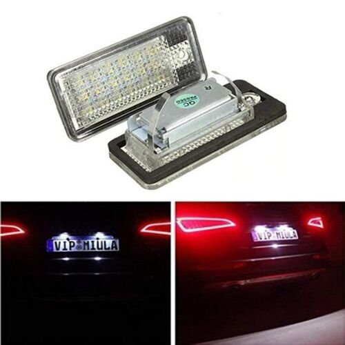 Paire De Feux De Plaque D'immatriculation Pour Audi A3 S3 A4 S4 B6 B7 A6 S6 A8 Q7 Avec Led Anti-Erreur Canbus 18smd Scb13