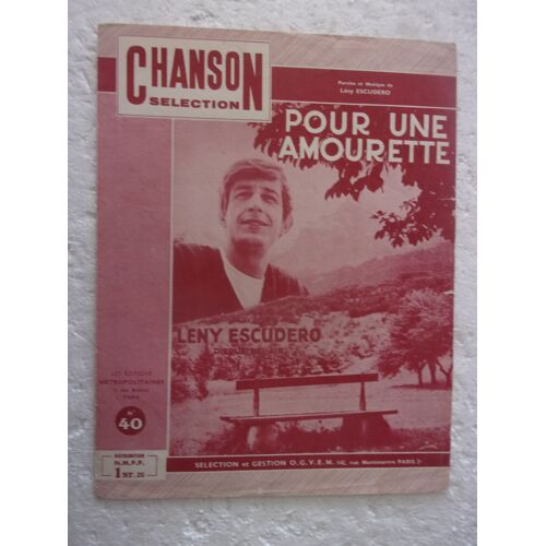 Partition "Pour Une Amourette "Escudero)