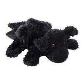 Grand Doudou Klappar Djur Chien Noir Tout Doux Marionnette