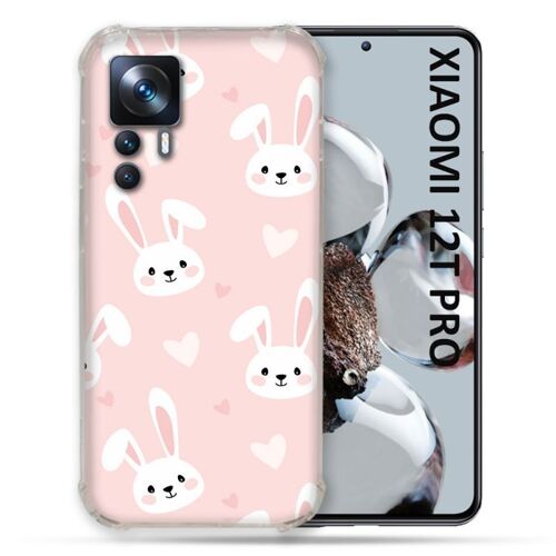 Coque Renforcée Pour Xiaomi 12t Pro Animal Lapin Rose