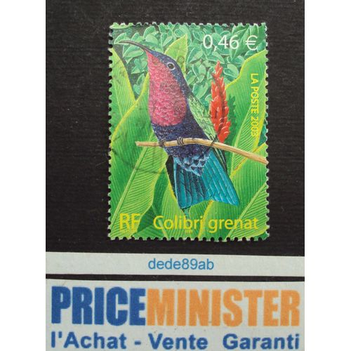 France...Oiseaux D' Outre-Mer "Colibri Grenat" Oblitéré.