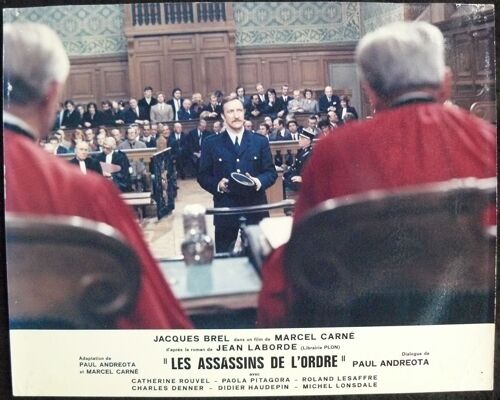 Marcel Carne - Les Assassins De L'ordre - 1970 - 1 Photo D'exploitation Originale De Cinéma - 1 Petite Affiche De 30*25 Cm - Movie Theater Photo * Jacques Brel ; Catherine Rouvel ; Charles Denner