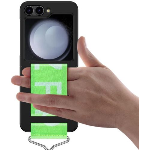 Coque Pour Samsung Z Flip 6,Etui Housse Samsung Z Flip 6 Bracelet Lanière De Protection - Noir