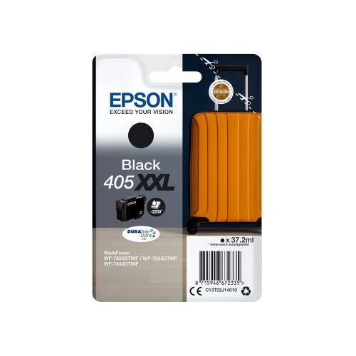 Epson 405XXL - 37.2 ml - taille XXL - noir - original - emballage coque avec alarme radioélectrique/ acoustique - cartouche d'encre - pour WorkForce WF-7830DTWF, WF-7835DTWF, WF-7840DTWF