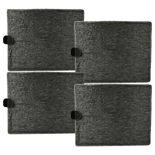 vhbw 4x Filtres à charbon actif compatible avec Miele DA 2450-1, DA 5960 W, DA 5966 W, DA 2450, DA 5290 W hotte aspirante - 26 x 21,3 x 1,9 cm