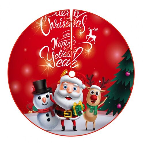 Jupe d'arbre de noël doux, tapis d'arbre de noël résistant aux déchirures, accessoire de décoration de fête, tapis de sol d'arbre de noël