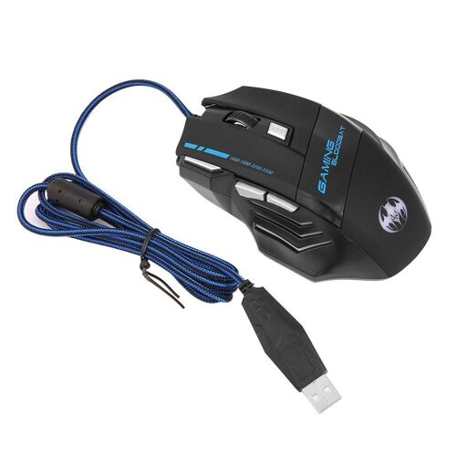 5500 DPI 7 Bouton LED USB Souris Optique filaire Gaming Mouse pour Pro Gamer-Illuminer votre vie-lighttheligh