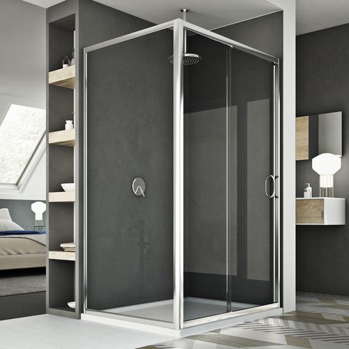 Cabine Douche 90x110 CM H185 transparent modèle Replay Duo 1 Portillon