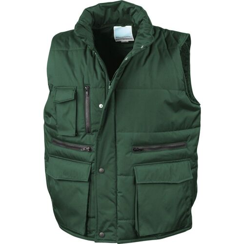 Gilet sans manches de travail matelassé Result Vert Foncé M