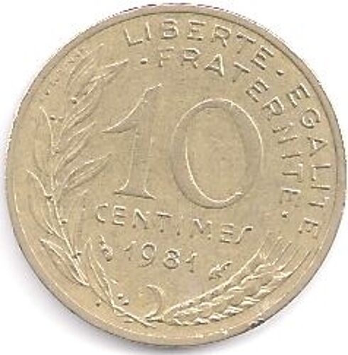 Pièce De Monnaie - France - 10 Centimes - 1981