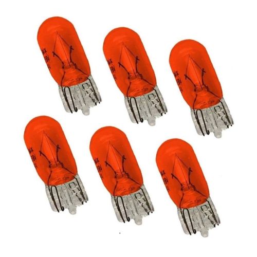 Lot De 6 Ampoules Culot T10 5w Orange Auto Et Moto