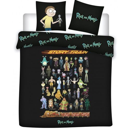 Noname Rick & Morty - Parure De Lit 240x220cm - Story Train '100% Coton'