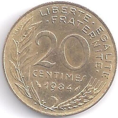 Pièce De Monnaie - France - 20 Centimes - 1984