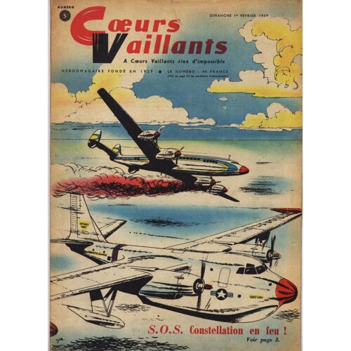 Coeurs Vaillants  De 1959  N° 5 : S O S Constellation En Fer