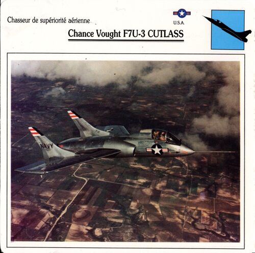 Fiche Avion Chance Vought F7u-3 Cutlass