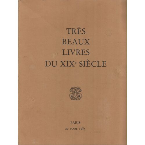 Tres Beaux Livres Du Xixe Siecle - 20/03/1985