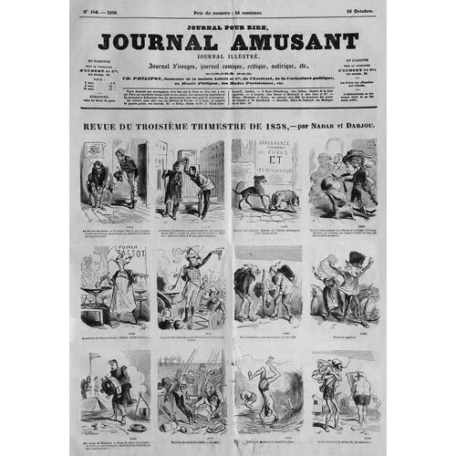 Le Journal Amusant 146 - Revue De 1858 En Dessins Par Nadar - 1858