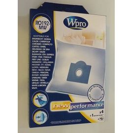Wpro RO192MW - Sacs Aspirateur boreal, calor, carrefour, curtiss, delonghi, first line, hoover, konig, lloyds, nova, omega, rowenta, samsung, tefal, uralux, fakir, dilem, express, etc..