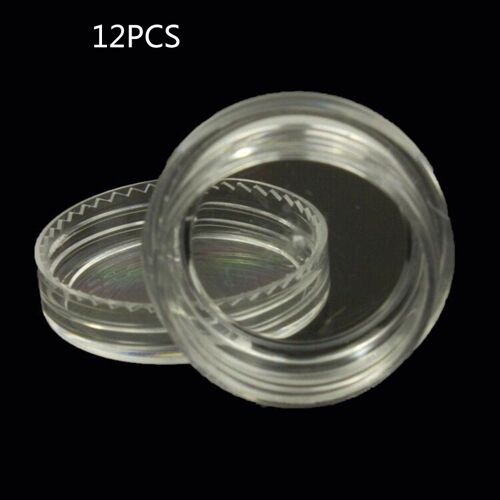 Petits Pots Vides En Plastique Transparent De Voyage Pour Échantillons, Conteneurs Ronds Pour Cosmétiques, Maquillage, Paillettes, 12 Pièces 
