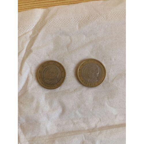 Pièce Un Euro Roi D'espagne 2000 Et 2001