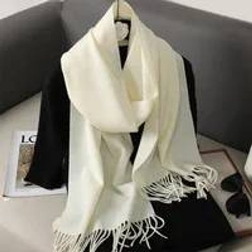 Hiver Cachemire Couleur Unie Pashmina Gland Écharpe Temps Froid Foulards Enveloppes Femmes Filles Son Épaissir Chaud Châle Enveloppement-30x180cm-Dfp001-29