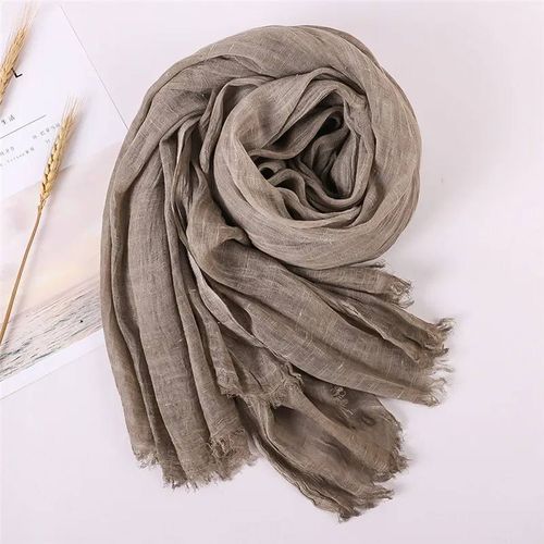 Châle Pashmina En Coton Pour Femme,Foulard Chaud Et Chaud,Design Solide Imprimé,Étoles De Plage,Nouvelle Collection Automne 2024--3