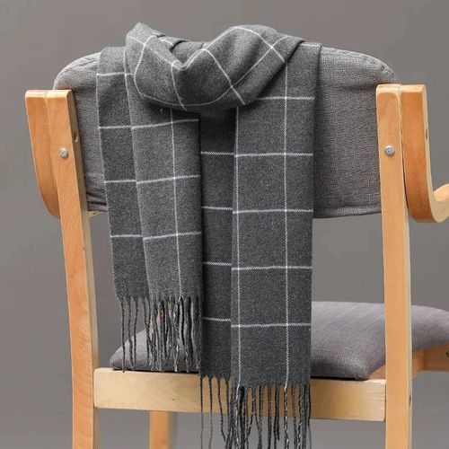Écharpe En Cachemire Pour Hommes,Garde Au Chaud,Décontractée,Marque De Styliste,Pashmina,Pompon,Châle D'affaires,Nouvelle Collection Hiver 2023--1